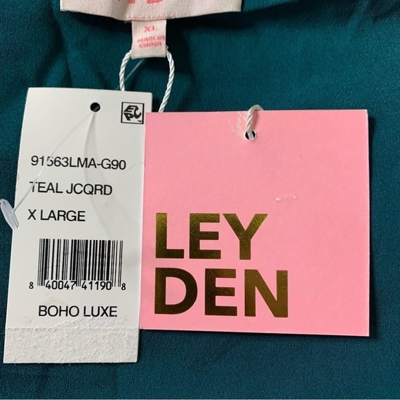 Leyden New With Tags Women’s Green Dotted Mini Wrap Dress Size XL - Picture 12 of 15